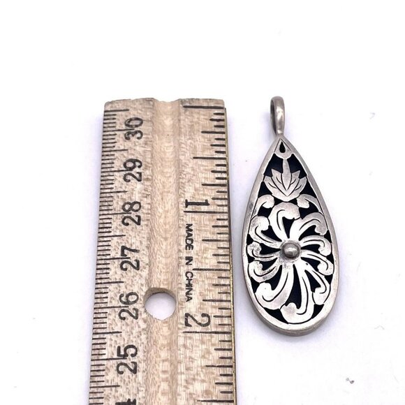 JCD 925 Sterling Silver Filigree Drop Pendant - Picture 2 of 4